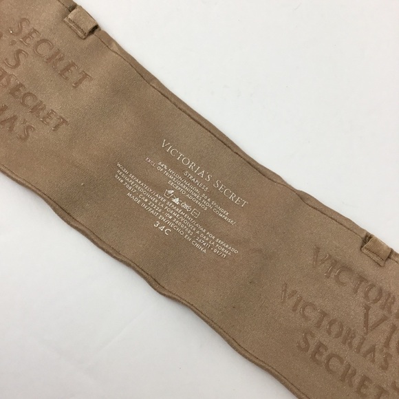 Victoria’s Secret strapless bra size 34C Nude Beige Front Close - Picture 3 of 5